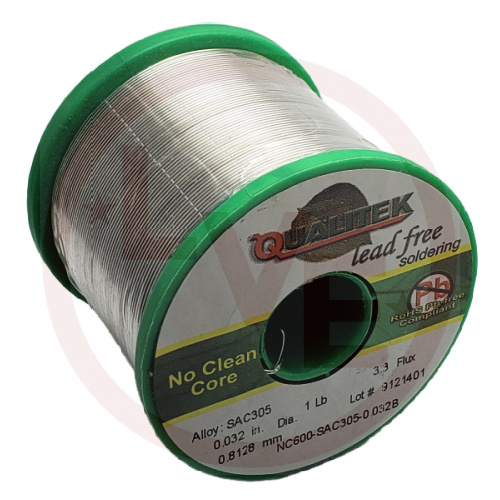 QUALITEK NC600-SAC305-032B SOLDER SAC305 .032DIA 3.3% NO CLEAN 1LB SP