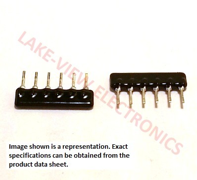 NIC NRN6C104G RESISTOR NETWORK 100K OHM 6P5R 2% SIP