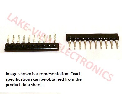NIC NRN10C102G RESISTOR NETWORK 1K OHM 10P9R 2% SIP