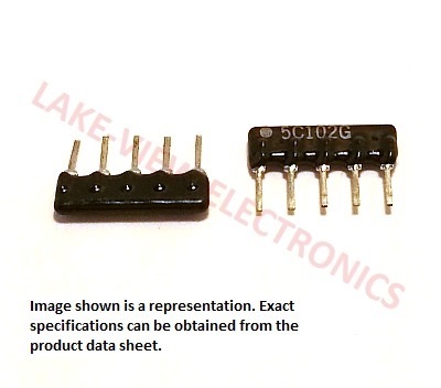 NIC NRN5C102G RESISTOR NETWORK 1K OHM 5P4R 2% SIP