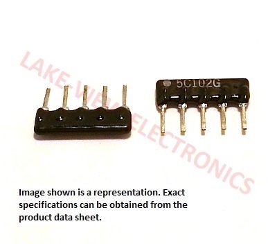 RESISTOR NETWORK 1K OHM 5P4R 2% SIP