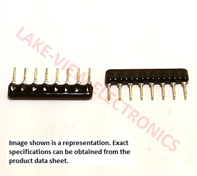 NIC NRN8C331G RESISTOR NETWORK 330 OHM 8P7R 2% SIP