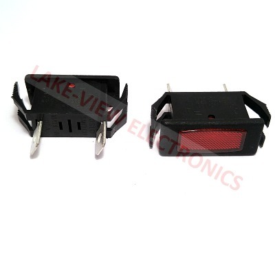 OSLO CRSOA125V1M9 INDICATOR LAMP 125V RED NEON 1/4" Q.C. TERMINALS SNAP MNT