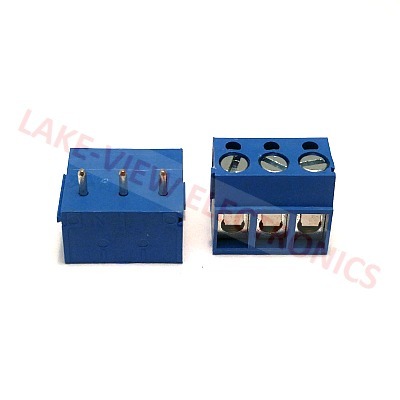 TERMINAL BLOCK 3POS 5P 90DEG PCB BLUE