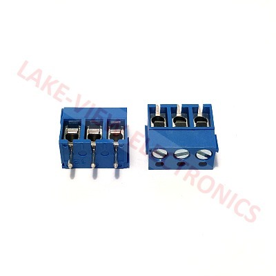 TERMINAL BLOCK 3POS 5P VERT PCB BLUE