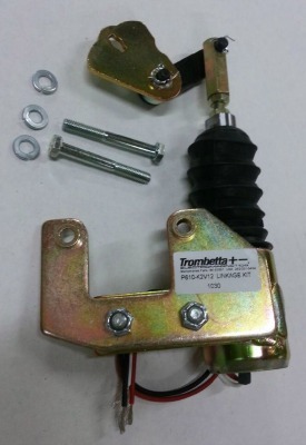 SOLENOID 12V SOLENOID W/ LINKAGE KIT RIGHT MOUNT PULL TYPE