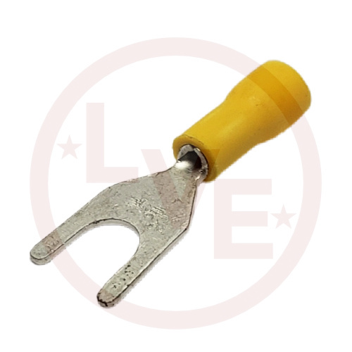 PANDUIT PV22-6F-M TERMINAL FORK 26-22 AWG #6 INSULATED YELLOW