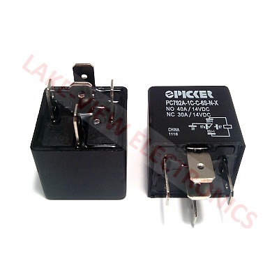 PICKER PC792A-1C-C-6S-N-X RELAY 6VDC 40A SPDT PLUG IN TYPE SEALED AUTOMOTIVE RELAY