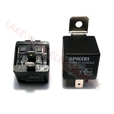 Cross: Song Chuan 896-1CH-D1S-24VDC 20/15 Amp Switching Mini ISO Automotive Plug in Relay with Metal Mounting Bracket PC792A-1C-C2-24C-N-X-2 5 Pin Bosch Style SPDT 24 VDC Coil x2