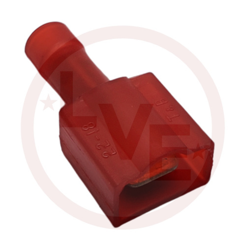 ABB RA25177 TERMINAL QDC MALE 22-18 AWG .250 X .032 FULLY INSULATED RED TIN PLATED