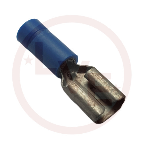 T&B RB257 TERMINAL QDC FEMALE 16-14 AWG .250 X .032 INSULATED NYLON BLUE TIN PLATED