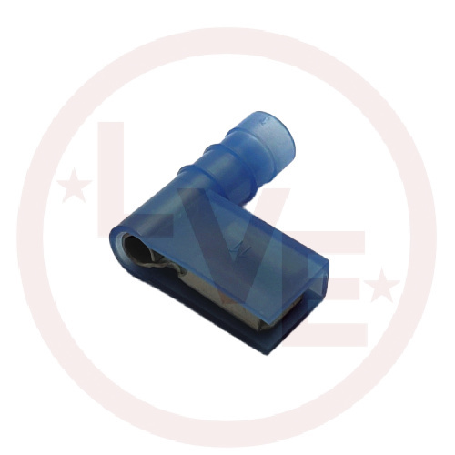 TERMINAL QDC FLAG FEMALE 16-14 AWG .250 X .032 NYLON INSULATED BLUE TIN PLATED