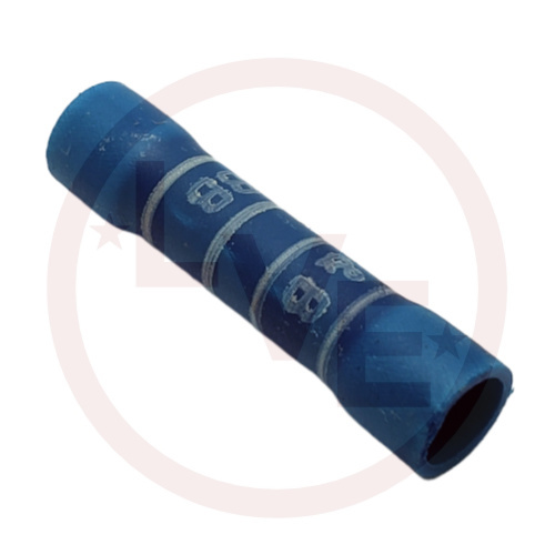 TERMINAL BUTT SPLICE 16-14 AWG VINYL INSULATED BLUE TIN PLATED