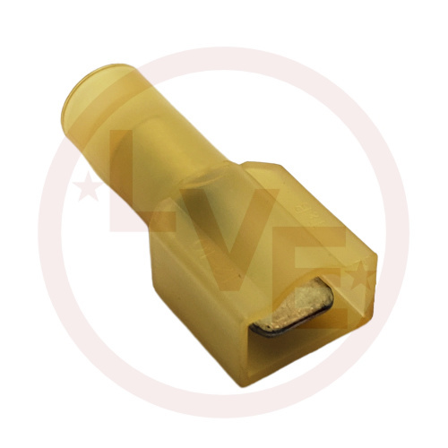 T&B RC25177 TERMINAL QDC MALE 12-10 AWG .250 X .032 FULLY INSULATED VINYL YELLOW TIN PLATED