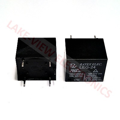 RELAY 24VDC 10A SPDT SEALED 0.36W COIL, 1600 OHM MINI PCB RELAY