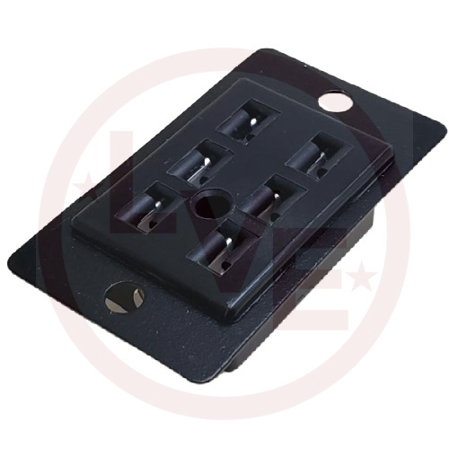 AZMEX S6-5406-SB CONNECTOR SOCKET 6 POS FEMALE PNL MNT