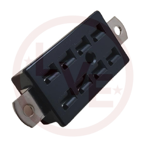 AZMEX S6-5408-AB CONNECTOR SOCKET 8 POS FEMALE PNL MNT