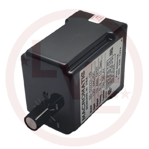 MACROMATIC SS-50222-05 RELAY TIMER 120V 10A DPDT 8 PIN OCTAL PLUG