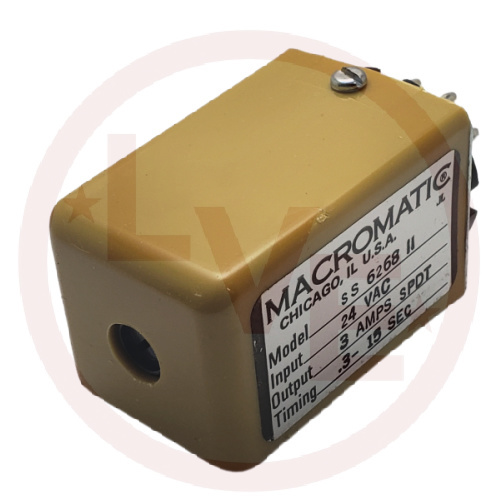 MACROMATIC SS-6268-11 RELAY TIMER 24V 3A SPDT 8 PIN OCTAL PLUG