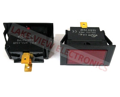 SOLICO 1650-4-05-13710 INDICATOR 125V RED NEON 0.250" Q.C. TABS PNL MT LIGHT