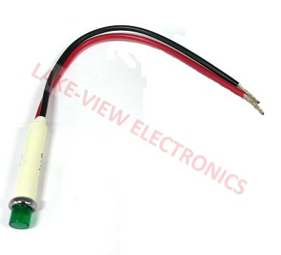 INDICATOR 14V GREEN LED 6" LEADS PNL MT LIGHT