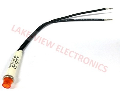 SOLICO 1850-1-12-21620 INDICATOR 125V AMBER NEON 6" LEADS PNL MT LIGHT