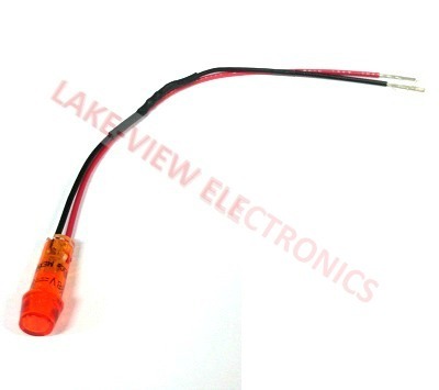 INDICATOR 28V AMBER LED 6" LEADS PNL MT LIGHT