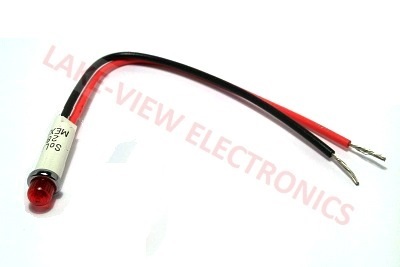 INDICATOR 28V RED LED 6" LEADS PNL LIGHT