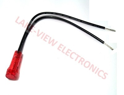 INDICATOR 28V RED INCAND 6" LEADS PNL MT LIGHT