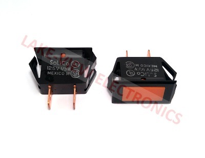 SOLICO 2550-4-50-45120 INDICATOR 125V AMBER NEON 0.250" Q.C. TABS PNL MT LIGHT