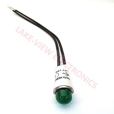 INDICATOR 14V GREEN LED 6" LEADS PNL MT LIGHT