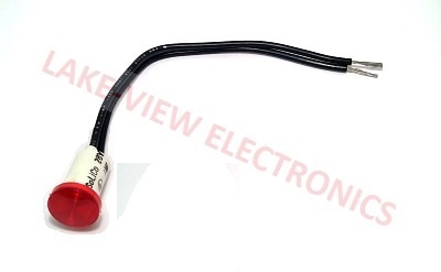 INDICATOR 28V RED INCAND 6" LEADS PNL LIGHT