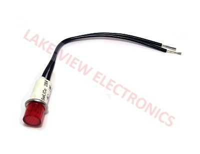 INDICATOR 28V RED INCAND 6" LEADS PNL LIGHT