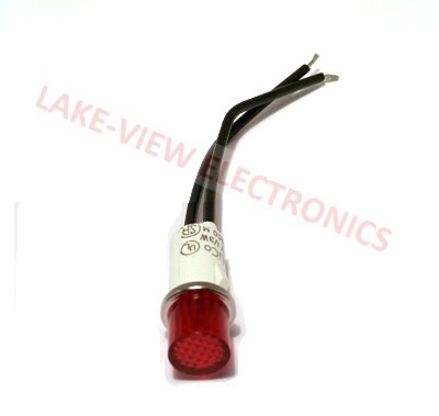 SOLICO 2950-1-11-39310 INDICATOR 125V RED NEON 6" LEADS PNL LIGHT