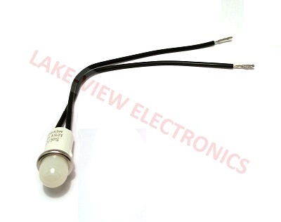SOLICO 2950-1-11-41660 INDICATOR 125V WHITE NEON 6" LEADS PNL LIGHT