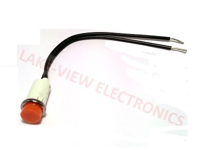 INDICATOR 125V AMBER NEON 6" LEADS PNL LIGHT