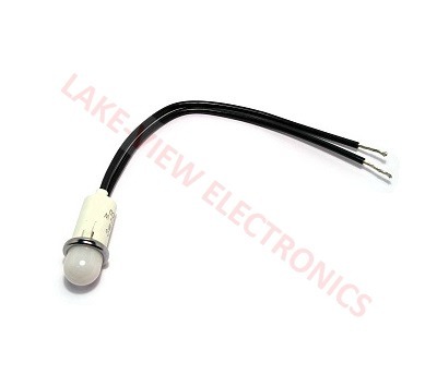 INDICATOR 250V WHITE NEON 6" LEADS PNL LIGHT