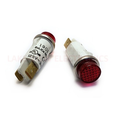SOLICO 3050-4-11-38310 INDICATOR 125V RED NEON .250" Q.C. TABS PNL MOUNT