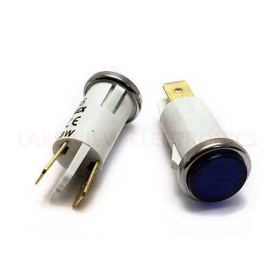 SOLICO 3050-4-12-37350 INDICATOR 125V BLUE NEON .250 TABS PNL MOUNT