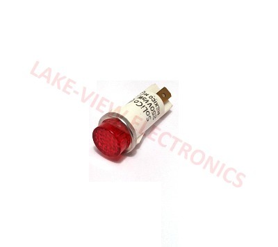 SOLICO 3052-3-11-38310 INDICATOR 250V RED NEON 0.187" Q.C. TABS PNL LIGHT
