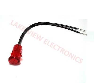 INDICATOR 28V RED INCAND 6" LEADS PNL LIGHT