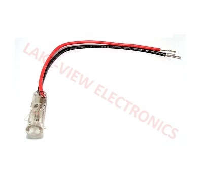 INDICATOR 125V CLEAR NEON 6" LEADS PNL LIGHT