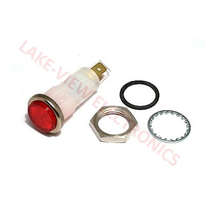 INDICATOR 28V RED LED 0.187" Q.C. TABS PNL MNT