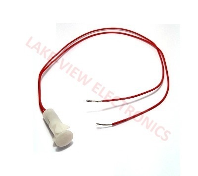 INDICATOR 14V WHITE INCAND 12" LEADS PNL MNT