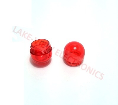 INDICATOR LENS CAP RED TRANSPARENT DOME