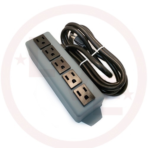POWER STRIP 15A 120V 5 OUTLETS, NO SWITCH, 6' CORD