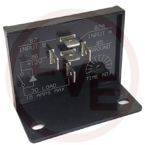 RELAY TIME DELAY SOLID STATE 12VDC 15A 0-10 SEC ON-DELAY