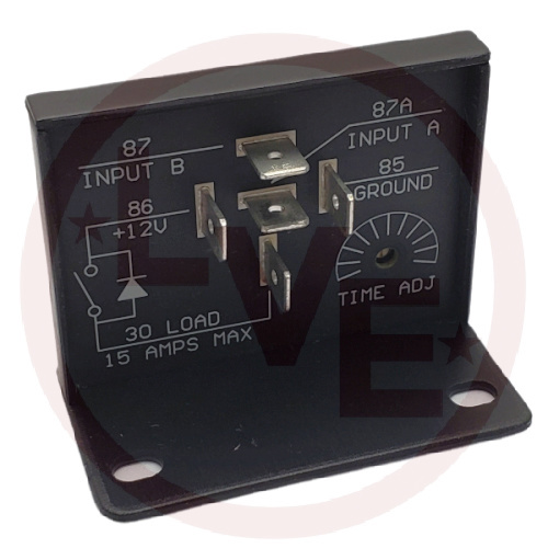 INPOWER VCM-04-10SA RELAY TIME DELAY SOLID STATE 12VDC 15A 0-10 SEC OFF-DELAY