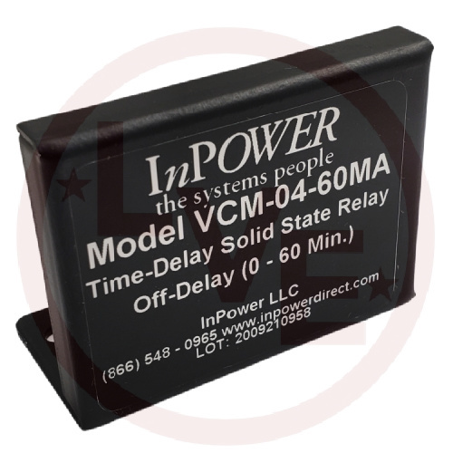 INPOWER VCM-04-60MA RELAY TIME DELAY SOLID STATE 12VDC 15A 0-60MIN OFF DELAY