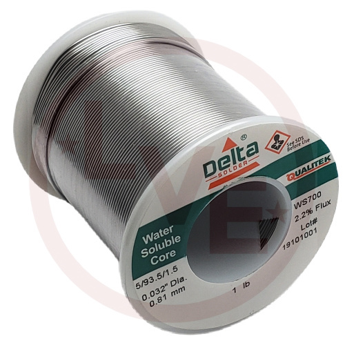 QUALITEK WS700-PB93.5-032A SOLDER SN5 PB93.5 AG1.5  .032" DIA 2.2%  1LB